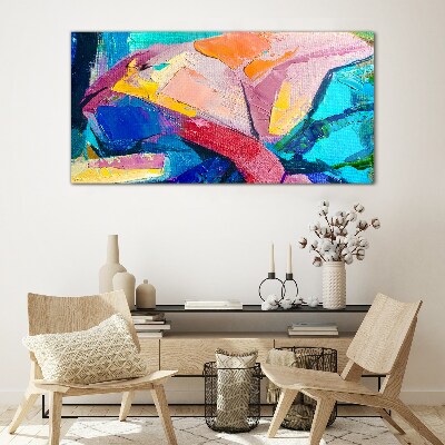 Colors in motion Glass Print