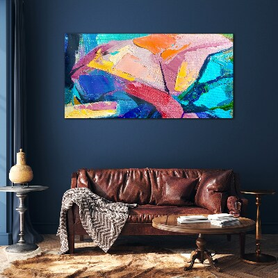 Colors in motion Glass Print