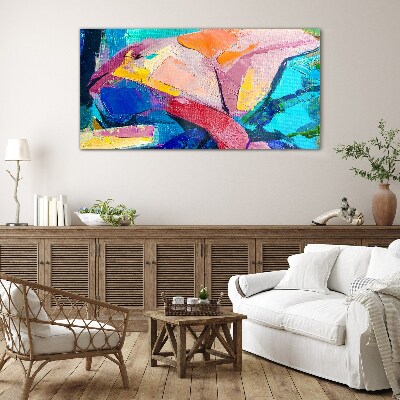 Colors in motion Glass Print