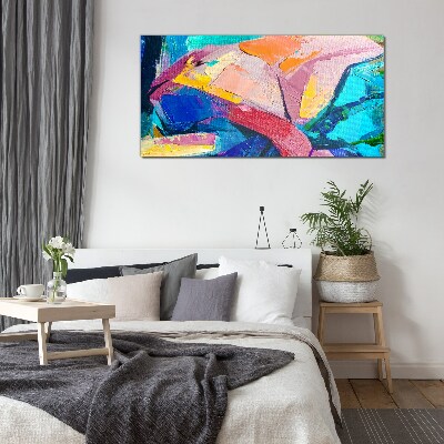 Colors in motion Glass Print