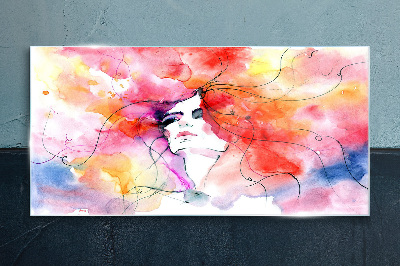 A colorful reflection of emotions Glass Print