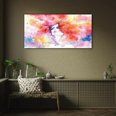 A colorful reflection of emotions Glass Print