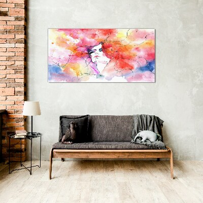A colorful reflection of emotions Glass Print