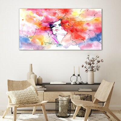 A colorful reflection of emotions Glass Print