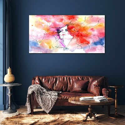 A colorful reflection of emotions Glass Print