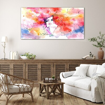 A colorful reflection of emotions Glass Print
