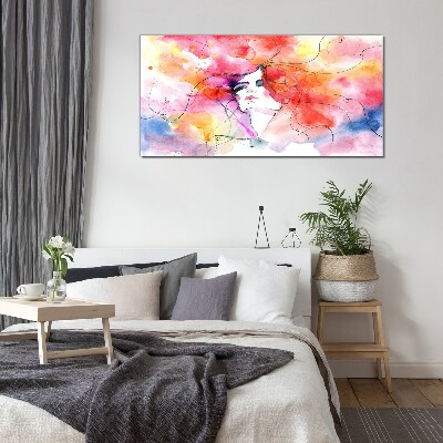 A colorful reflection of emotions Glass Print