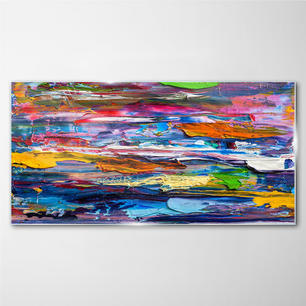 Colorful abstract landscape Glass Print