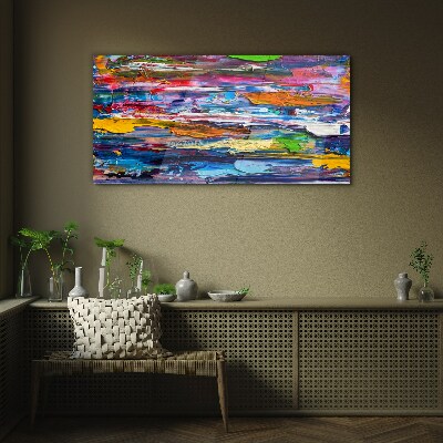 Colorful abstract landscape Glass Print