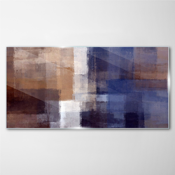 Abstract composition of colors Glass Wall Art