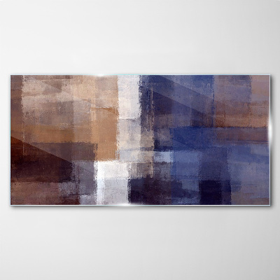 Abstract composition of colors Glass Wall Art