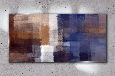 Abstract composition of colors Glass Wall Art