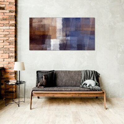 Abstract composition of colors Glass Wall Art