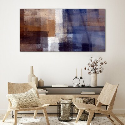 Abstract composition of colors Glass Wall Art