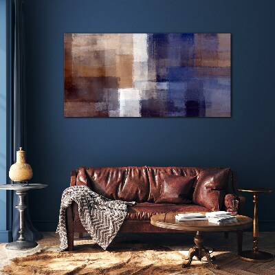 Abstract composition of colors Glass Wall Art