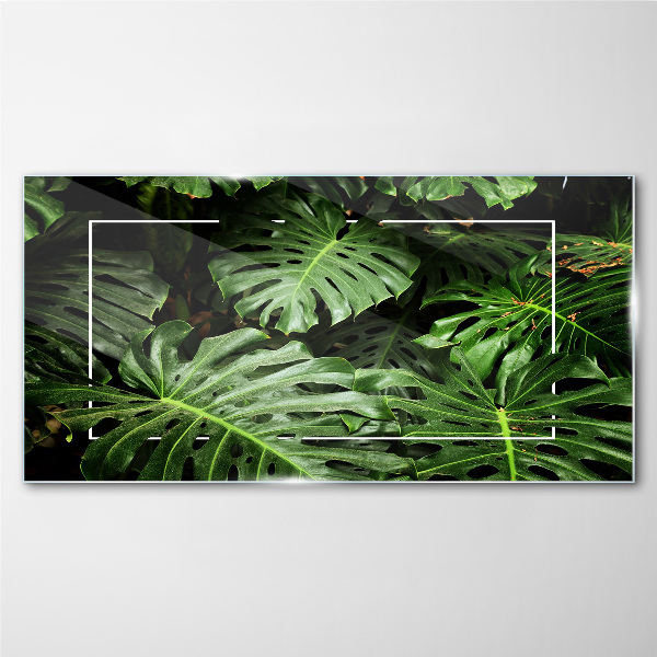 Green jungle Glass Print