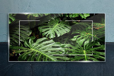 Green jungle Glass Print