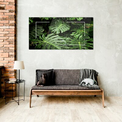 Green jungle Glass Print