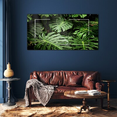 Flower plant leaves Glass Print