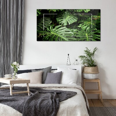 Green jungle Glass Print
