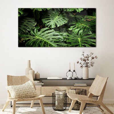 Green jungle Glass Print