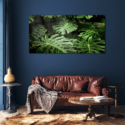 Green jungle Glass Print
