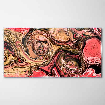 Abstract swirls in shades of pink Glass Print