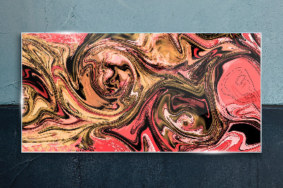 Abstract swirls in shades of pink Glass Print