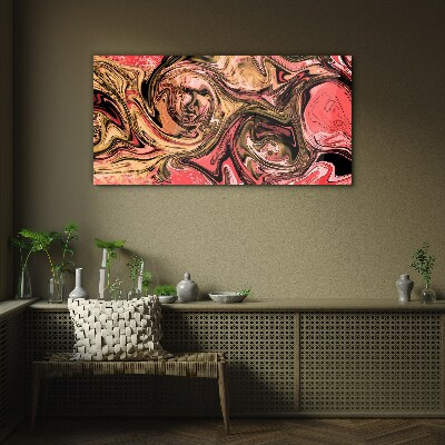 Abstract swirls in shades of pink Glass Print