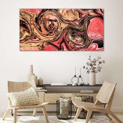 Abstract swirls in shades of pink Glass Print