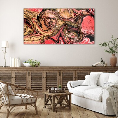 Abstract swirls in shades of pink Glass Print