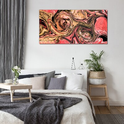 Abstract swirls in shades of pink Glass Print