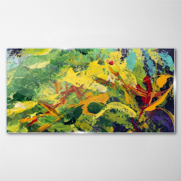 Tropical explosion of colors Glass Print