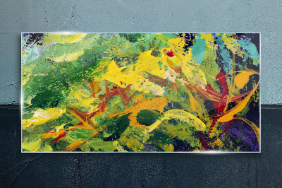 Tropical explosion of colors Glass Print