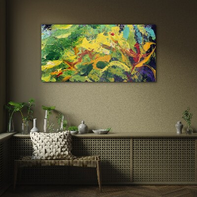 Tropical explosion of colors Glass Print
