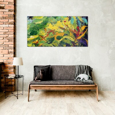 Tropical explosion of colors Glass Print