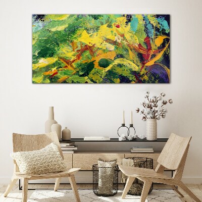 Tropical explosion of colors Glass Print
