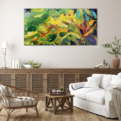 Tropical explosion of colors Glass Print