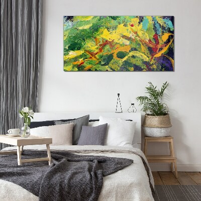 Tropical explosion of colors Glass Print