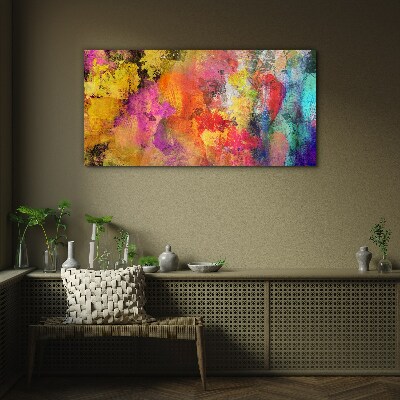 Colorful chaos of abstraction Glass Print