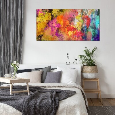 Colorful chaos of abstraction Glass Print