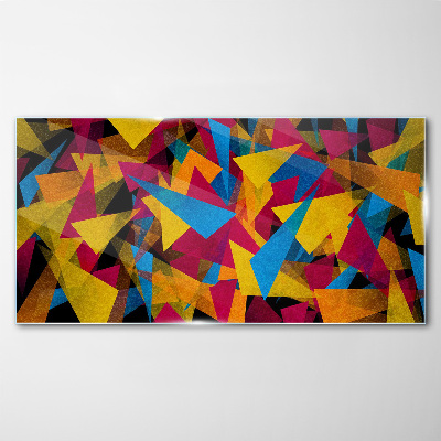 Colorful Geometries in Motion Glass Print