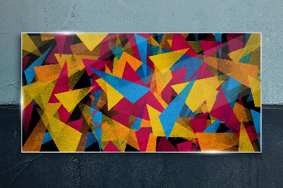 Colorful Geometries in Motion Glass Print