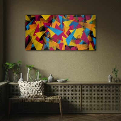 Colorful Geometries in Motion Glass Print