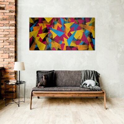 Colorful Geometries in Motion Glass Print