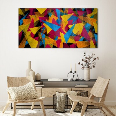 Colorful Geometries in Motion Glass Print