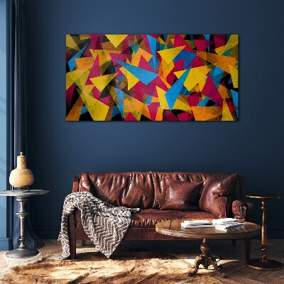 Colorful Geometries in Motion Glass Print