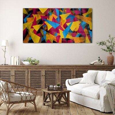 Colorful Geometries in Motion Glass Print
