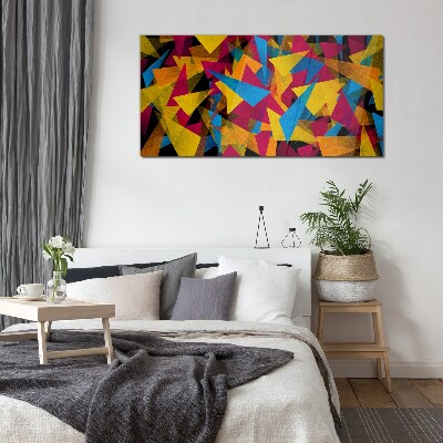 Colorful Geometries in Motion Glass Print