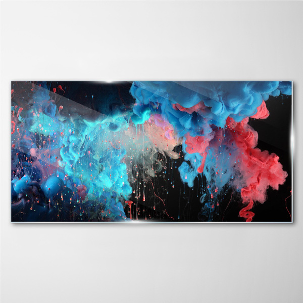 Colorful clouds in motion Glass Print